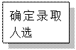 文本框: 确定录取人选